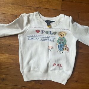 Polo by Ralph Lauren White Graphic Sweatshirt